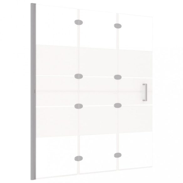 fekete ESG zuhany-harmonikaajtó 120 x 140 cm