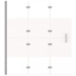 fekete ESG zuhany-harmonikaajtó 120 x 140 cm