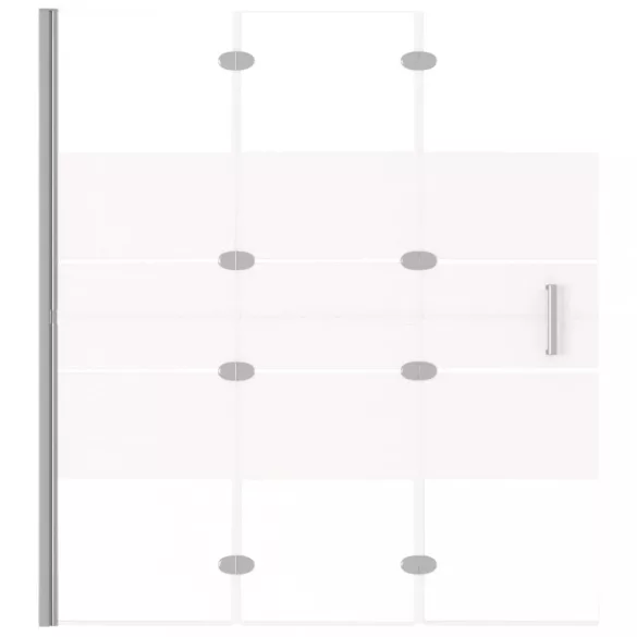 fekete ESG zuhany-harmonikaajtó 120 x 140 cm