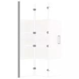 fekete ESG zuhany-harmonikaajtó 120 x 140 cm