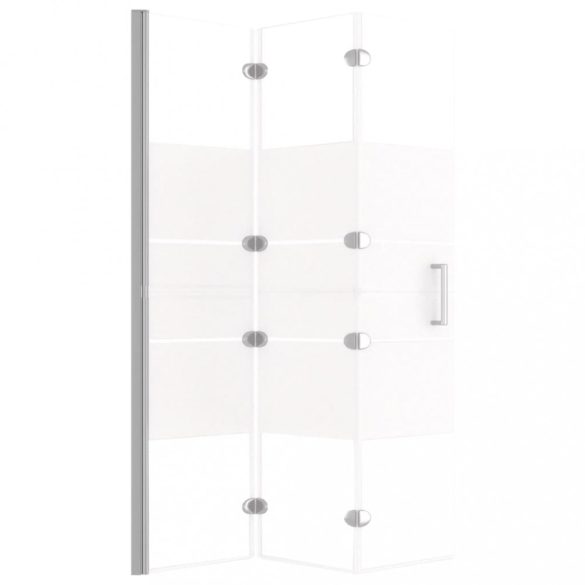 fekete ESG zuhany-harmonikaajtó 120 x 140 cm