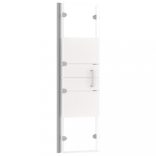 fekete ESG zuhany-harmonikaajtó 120 x 140 cm