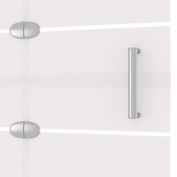 fekete ESG zuhany-harmonikaajtó 120 x 140 cm