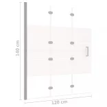 fekete ESG zuhany-harmonikaajtó 120 x 140 cm