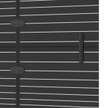 fekete ESG zuhanykabin összecsukható ajtóval 80 x 140 cm