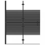 fekete ESG zuhanykabin összecsukható ajtóval 100 x 140 cm
