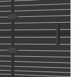 fekete ESG zuhanykabin összecsukható ajtóval 100 x 140 cm