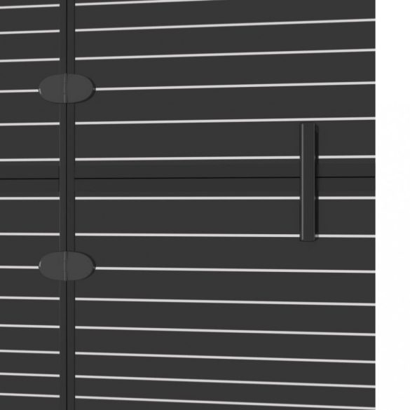 fekete ESG zuhanykabin összecsukható ajtóval 100 x 140 cm