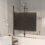 fekete ESG zuhanykabin összecsukható ajtóval 120x140 cm