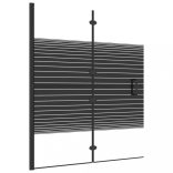 fekete ESG zuhanykabin összecsukható ajtóval 120x140 cm