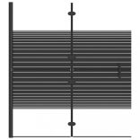 fekete ESG zuhanykabin összecsukható ajtóval 120x140 cm