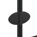 fekete ESG zuhanykabin összecsukható ajtóval 100 x 140 cm