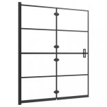 fekete ESG zuhanykabin összecsukható ajtóval 120x140 cm