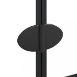 fekete ESG zuhanykabin összecsukható ajtóval 120x140 cm