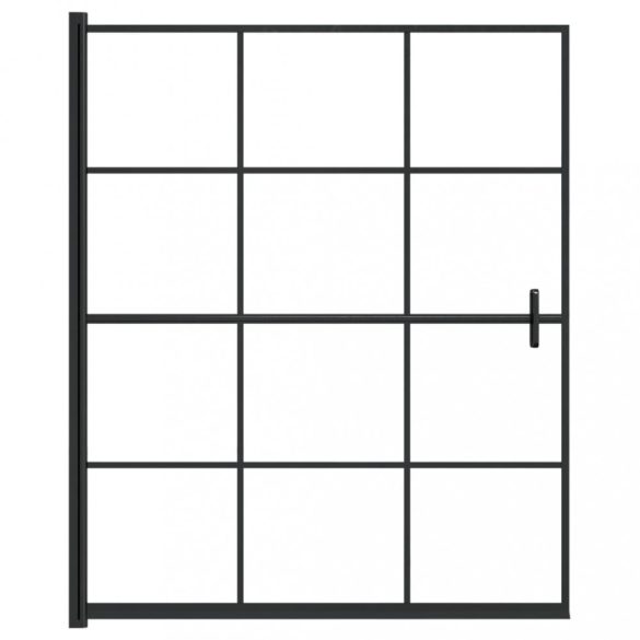 fekete ESG zuhanykabin 116 x 140 cm