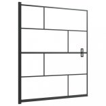 fekete ESG zuhanykabin 116 x 140 cm