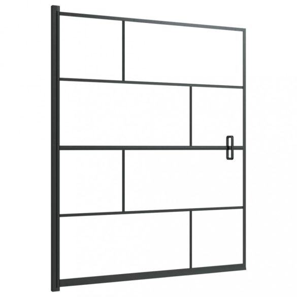 fekete ESG zuhanykabin 116 x 140 cm