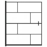 fekete ESG zuhanykabin 116 x 140 cm