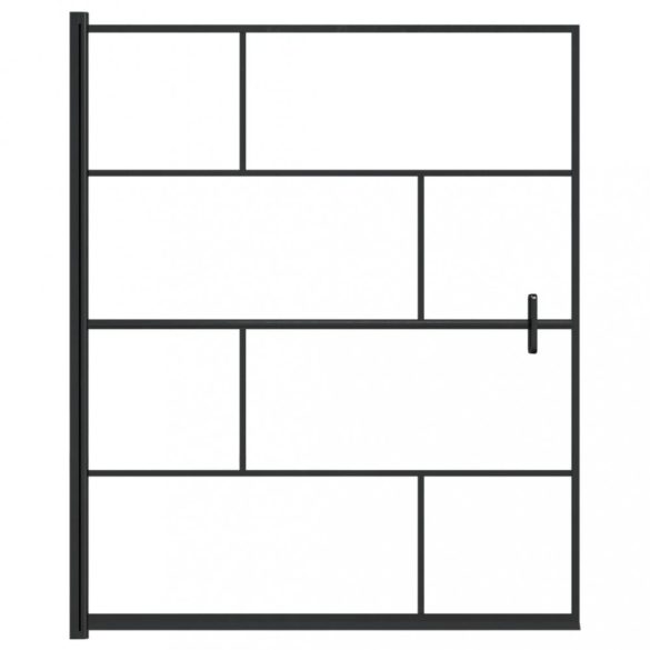fekete ESG zuhanykabin 116 x 140 cm