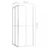 ESG zuhanykabin 80 x 80 x 180 cm