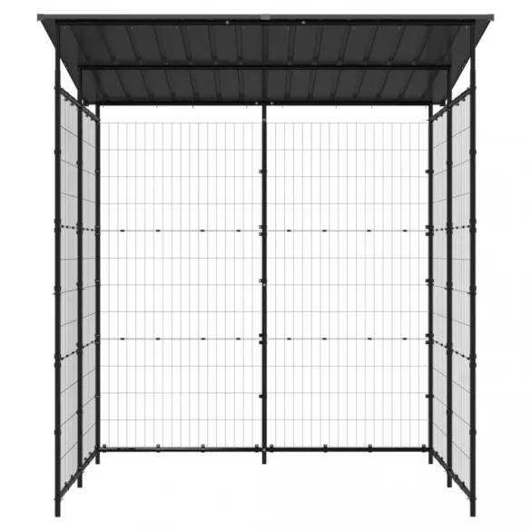 fekete acél kerékpártároló 190 x 190 x 222 cm