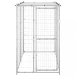 kültéri horganyozott acél kutyakennel tetővel 110x220x180 cm