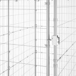 kültéri horganyozott acél kutyakennel tetővel 110x220x180 cm