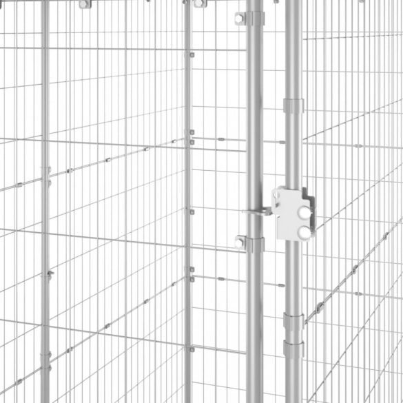 kültéri horganyozott acél kutyakennel tetővel 110x220x180 cm