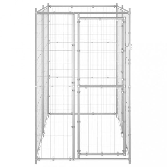 kültéri horganyozott acél kutyakennel 110 x 220 x 180 cm