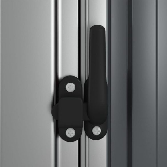 szürke horganyzott acél kerti fészer 118,5 x 97 x 209,5 cm