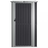 antracitszürke horganyzott acél kerti fészer 118,5x97x209,5 cm