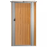 barna horganyzott acél kerti fészer 118,5 x 97 x 209,5 cm