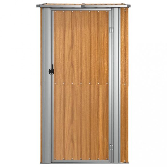 barna horganyzott acél kerti fészer 118,5 x 97 x 209,5 cm