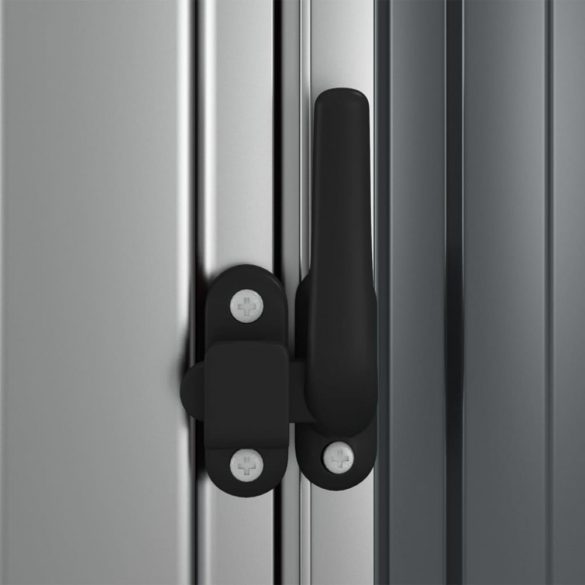 szürke horganyzott acél kerti fészer 180,5 x 97 x 209,5 cm