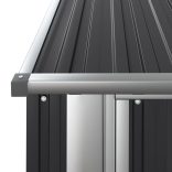 antracitszürke horganyzott acél kerti fészer 180,5x97x209,5 cm