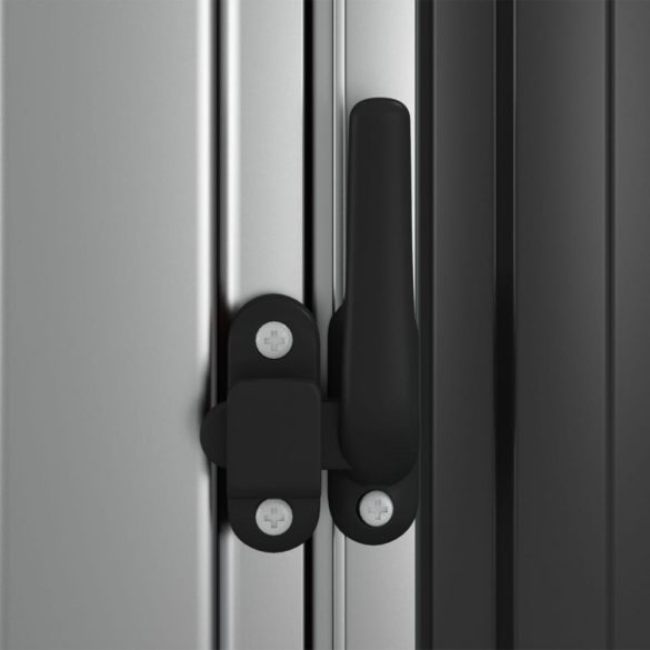 antracitszürke horganyzott acél kerti fészer 180,5x97x209,5 cm