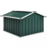 zöld horganyzott acél kerti robotfűnyíró-tároló 92 x 97 x 63 cm