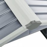 szürke horganyzott acél kerti robotfűnyíró-tároló 92x97x63 cm