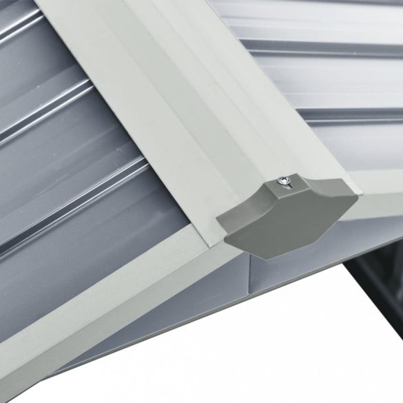 szürke horganyzott acél kerti robotfűnyíró-tároló 92x97x63 cm