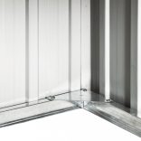 barna horganyzott acél kerti robotfűnyíró-tároló 92x97x63 cm