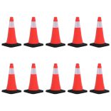 10 db nehéz talapzatú fényvisszaverő közlekedési bója 50 cm