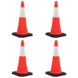 4 db nehéz talapzatú fényvisszaverő közlekedési bója 75 cm