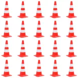 20 db piros és fehér fényvisszaverő közlekedési bója 50 cm