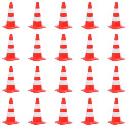   20 db piros és fehér fényvisszaverő közlekedési bója 50 cm