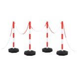 lánctartóoszlop-szett 10 m-es műanyag lánccal