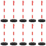 lánctartóoszlop-szett 10 m-es műanyag lánccal