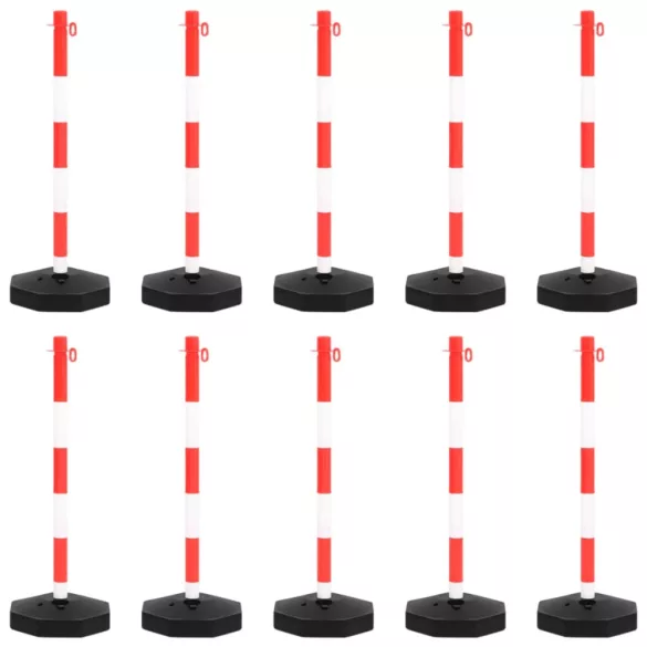 lánctartóoszlop-szett 10 m-es műanyag lánccal