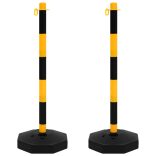 lánctartóoszlop-szett 10 m-es műanyag lánccal