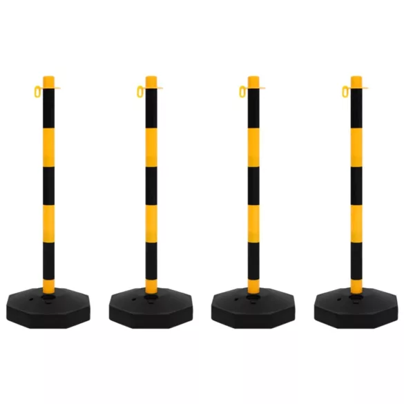 lánctartóoszlop-szett 10 m-es műanyag lánccal