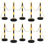 lánctartóoszlop-szett 10 m-es műanyag lánccal